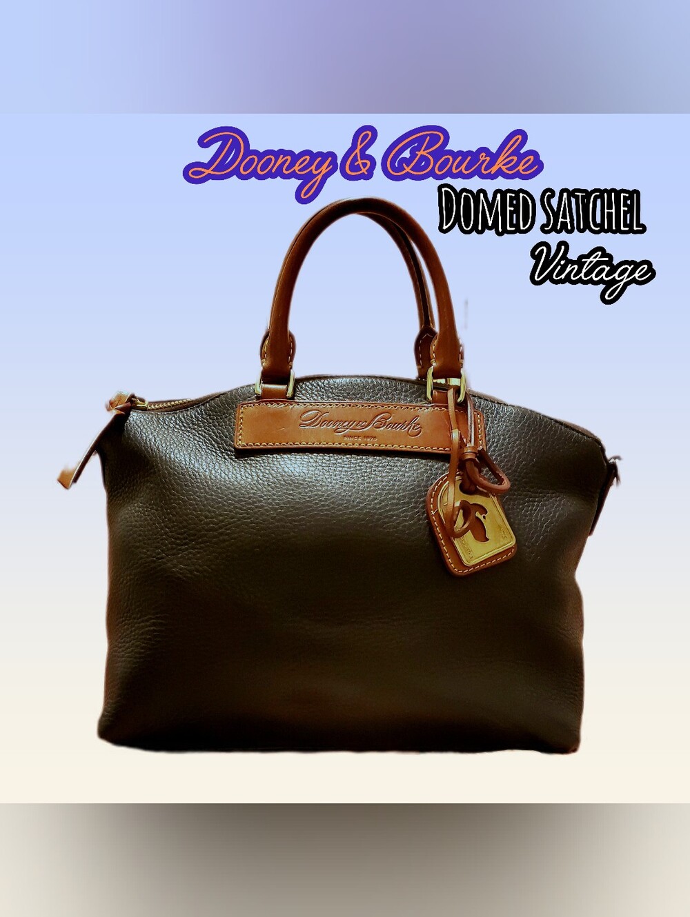 Dooney & Bourke Florentine Vachetta Leather Satchel Midnight Blue handbag bag